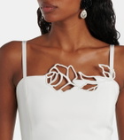 Blumarine Laser-cut crêpe cady minidress
