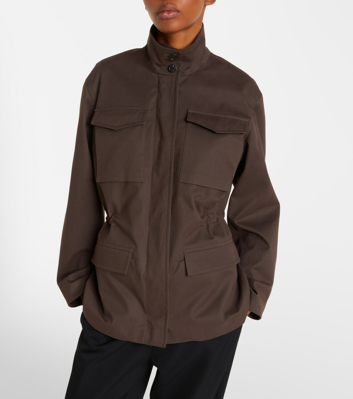 The Row Floriane cotton and cashmere field jacket