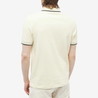 Fred Perry Authentic Men's Slim Fit Twin Tipped Polo Shirt in Ice Cream