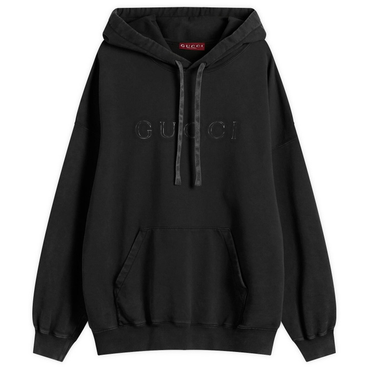 Photo: Gucci Men's Faded Logo Hoodie in Black