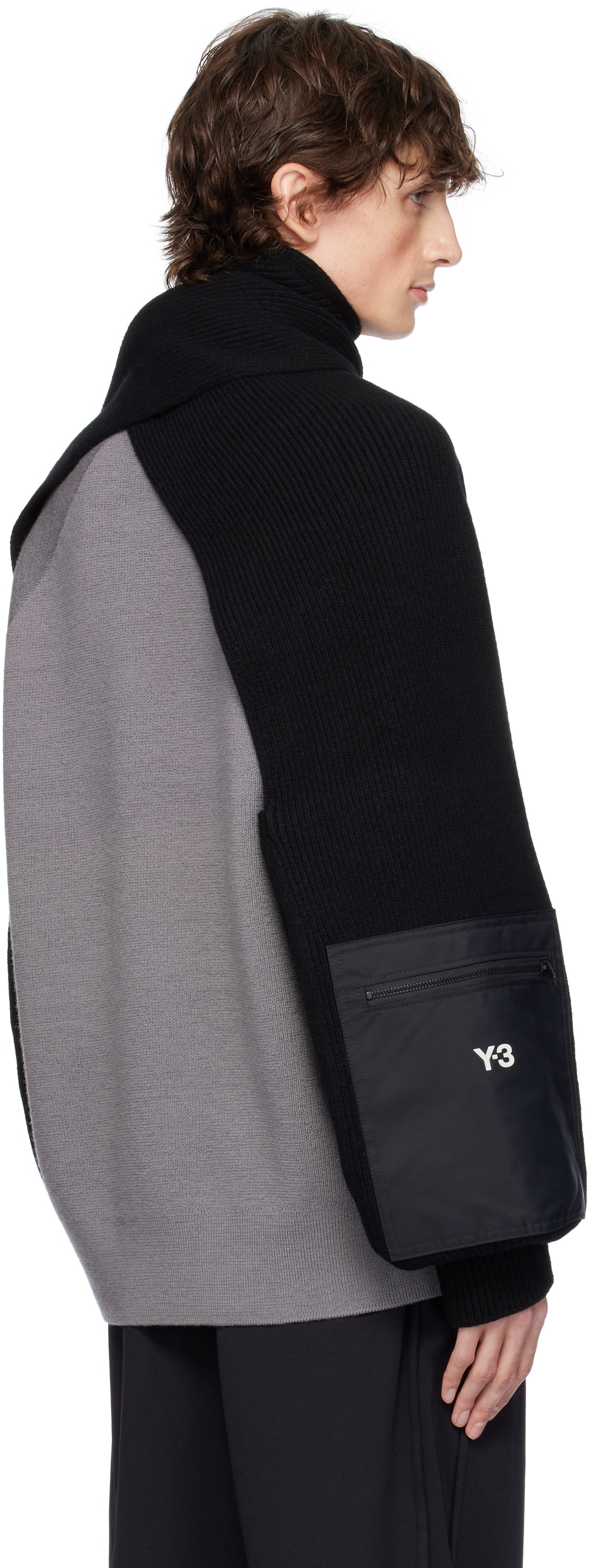 Y-3 Black Nylon Scarf Y-3