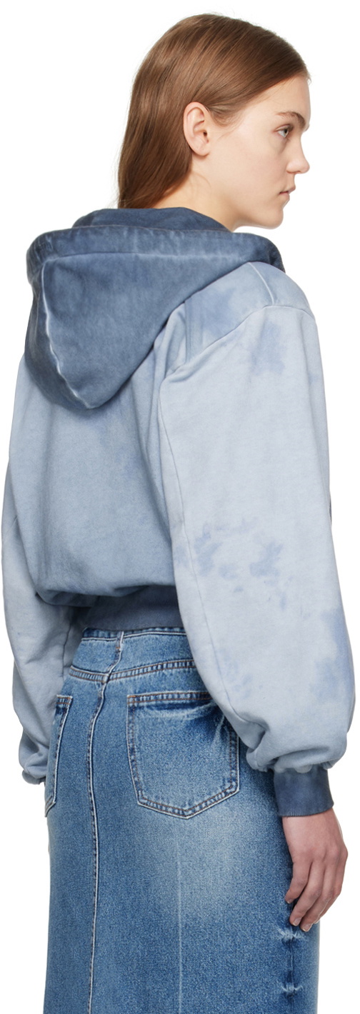 Juun.J Blue Tie-Dye Hoodie