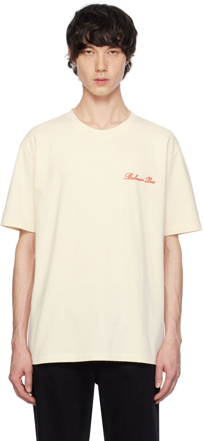 【関税込み】Balmain ベージュ Western Tシャツ Balmainのベージュ Western Tシャツがセール中