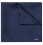 Lanvin - Silk-Twill Pocket Square - Men - Navy