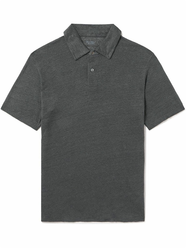 Photo: Hartford - Linen Polo Shirt - Gray