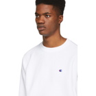 Champion Reverse Weave White Logo Sweatshirt