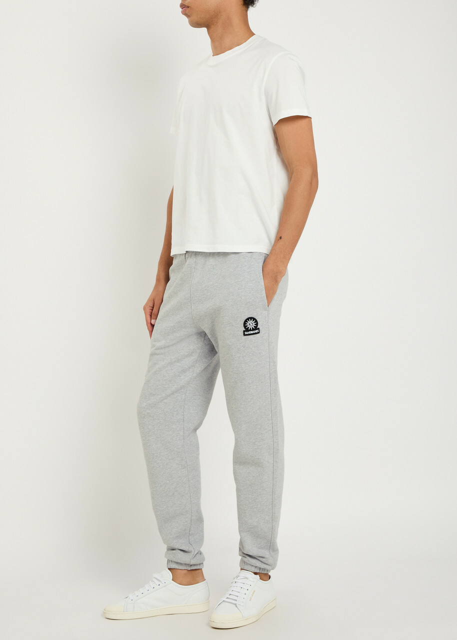 Sandbanks Logo Cotton Sweatpants Grey