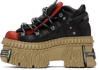 VETEMENTS Black & Red New Rock Edition Platform Sneakers