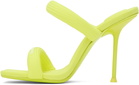 Alexander Wang Yellow Julie 105mm Nylon Tubular Heeled Sandals