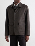 Herno - Padded Wool-Blend Tweed Overshirt - Brown