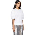 Simone Rocha White Puff Sleeve Sculpted Contrast T-shirt