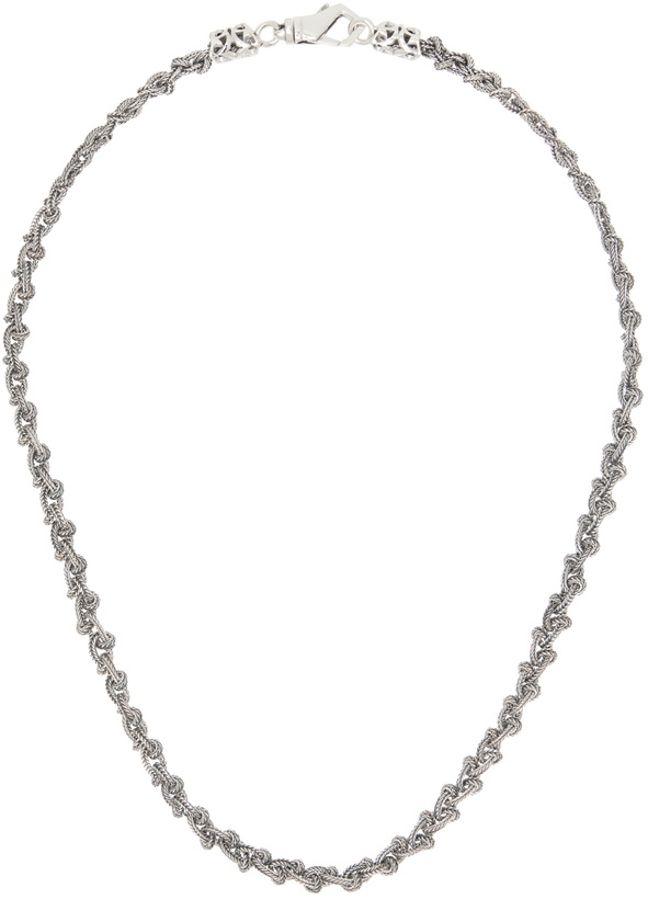 Photo: Emanuele Bicocchi Silver Braided Knot Necklace