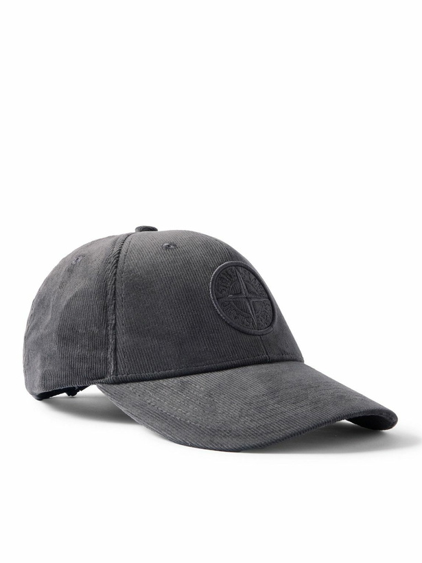 Photo: Stone Island - Logo-Embroidered Cotton-Corduroy Baseball Cap