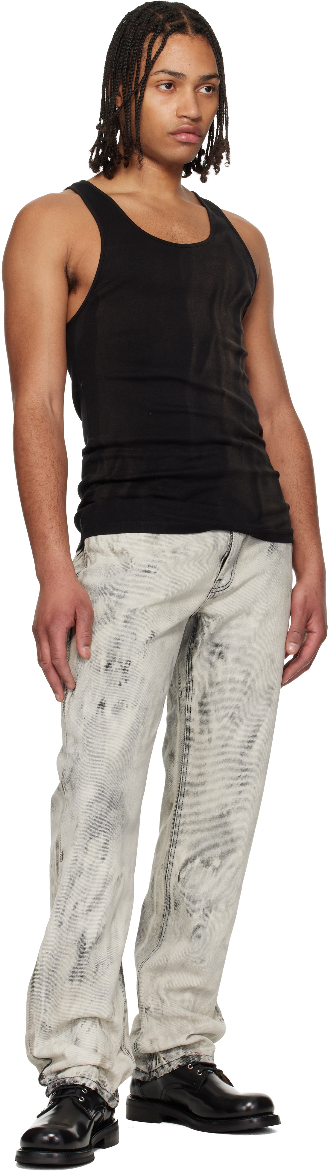 ALEXANDER DIGENOVA Gray Bleach Straight Leg Jeans Alexander Digenova