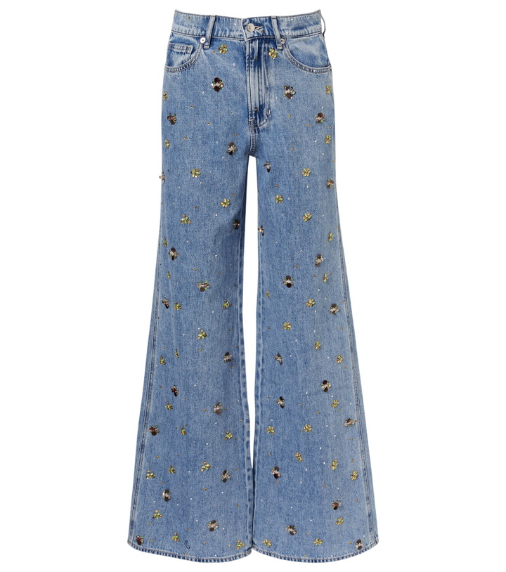 Photo: Veronica Beard Kasey embellished flared jeans