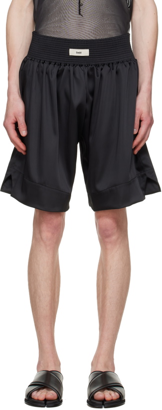 Photo: GmbH Black Nusret Satin Boxing Shorts