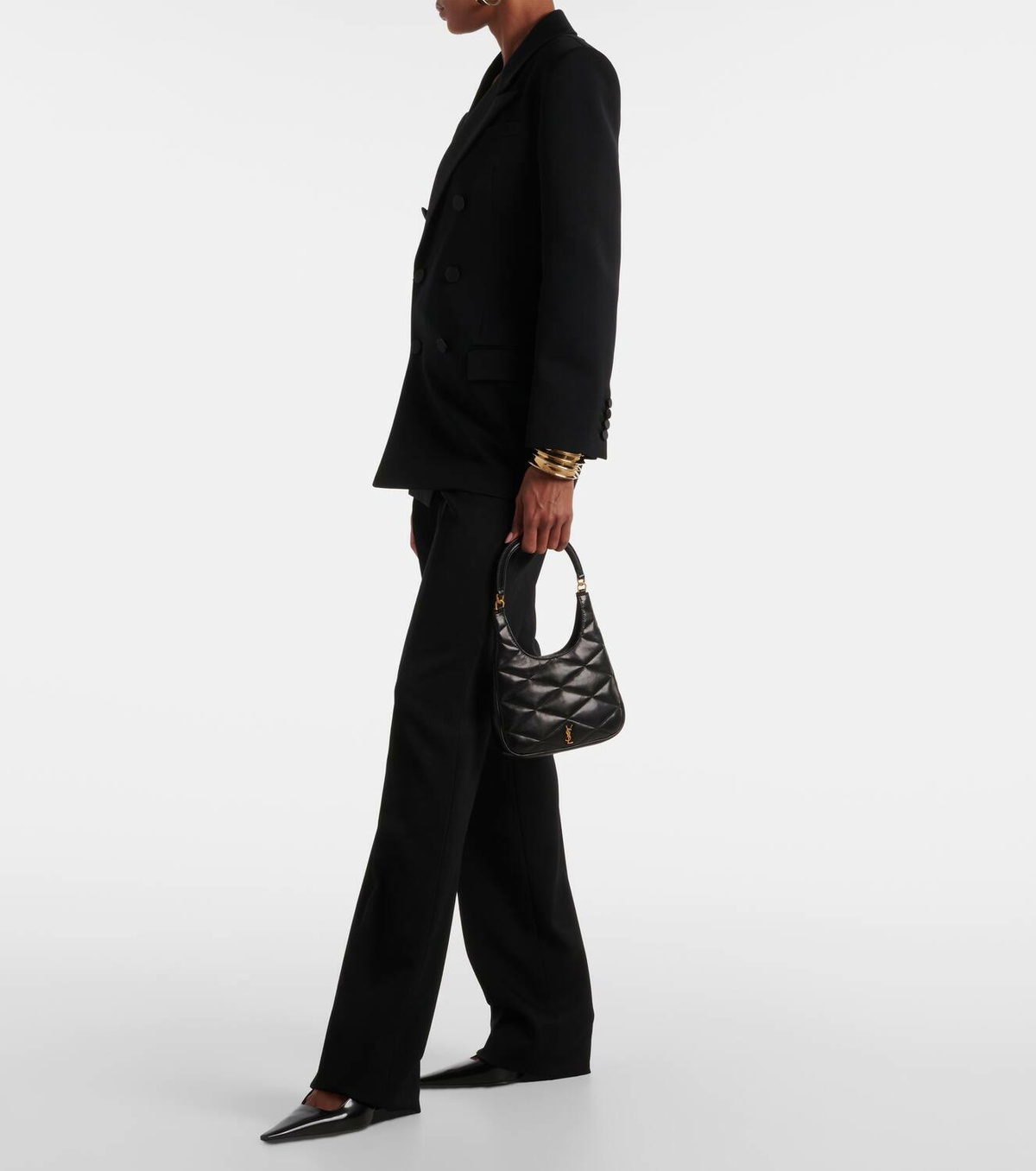 Saint Laurent Lee 75 leather slingback pumps Saint Laurent