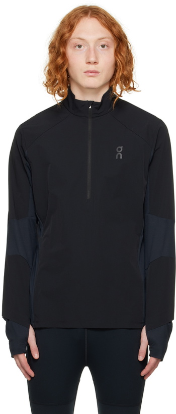 Photo: On Black Half-Zip Track Jacket