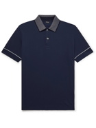 KITON - Contrast-Detailed Cotton Polo Shirt - Blue - S