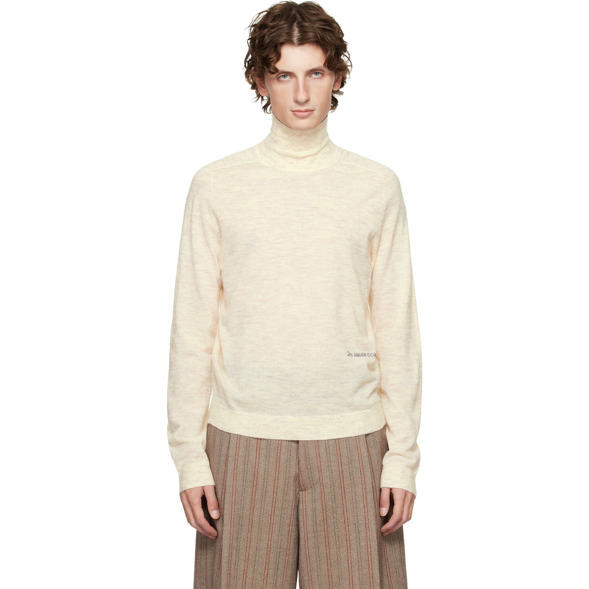 JW Anderson Off-White Logo Turtleneck