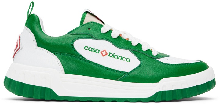 Photo: Casablanca Green & White 'The Court' Sneakers