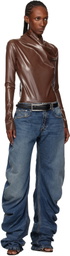 Mugler Black Rectangle Buckle Belt