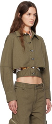 Eckhaus Latta Khaki Ellipse Denim Jacket