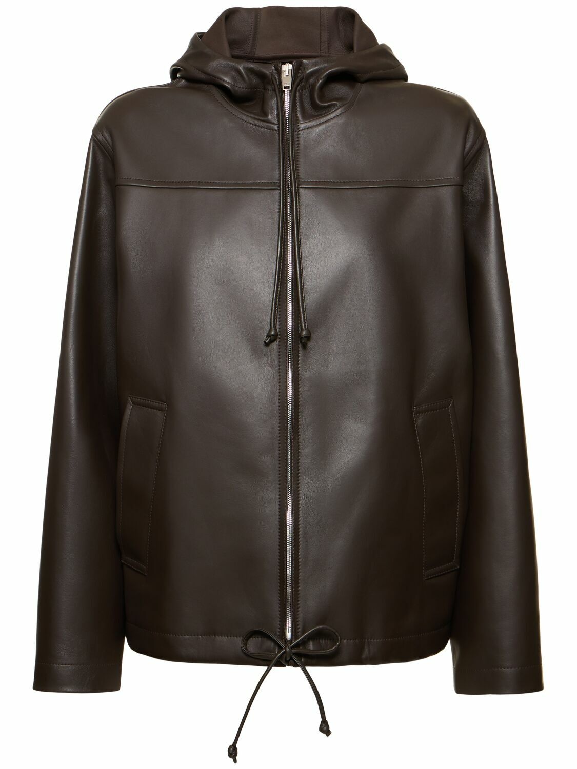 Photo: BOTTEGA VENETA Leather Hooded Jacket