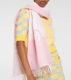 Gucci Interlocking G cashmere and wool scarf