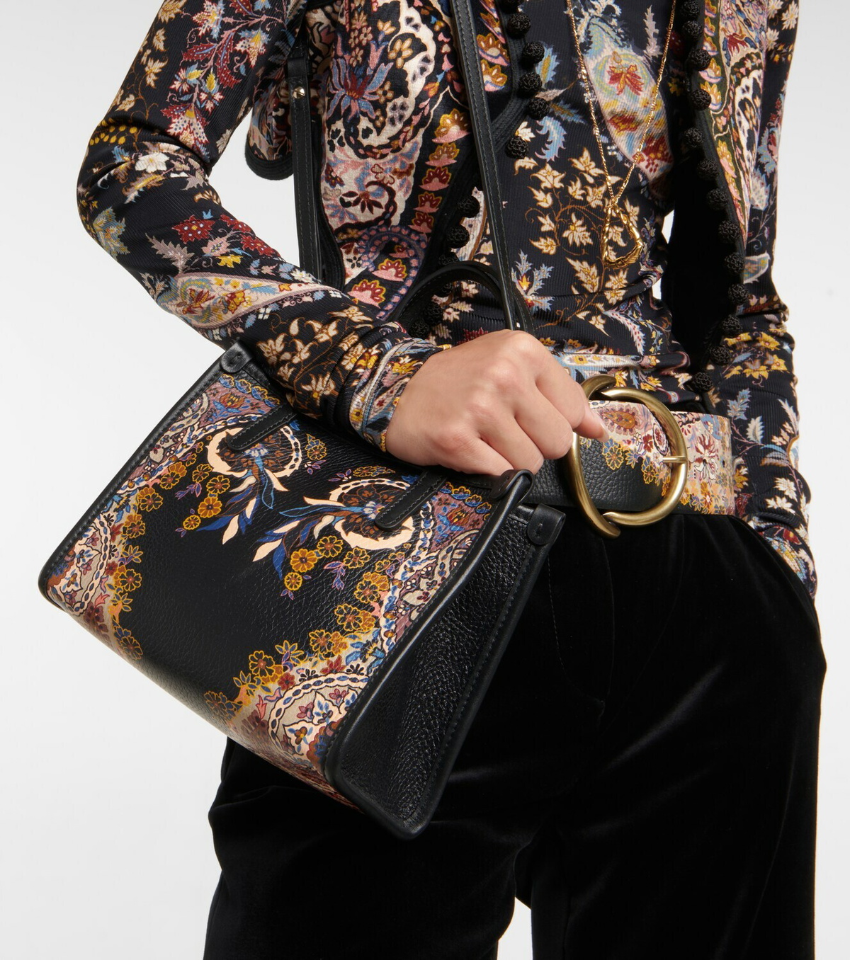 Etro - Printed leather tote bag Etro