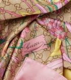 Gucci GG floral silk scarf