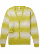 Pop Trading Company - Striped Knitted Cardigan - Yellow