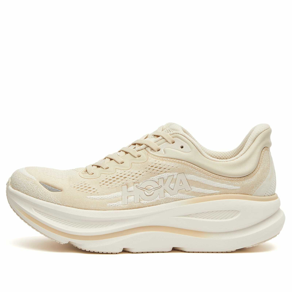 HOKA ONE ONE Men's M Bondi 9 Sneaker in Oatmeal/Oat Milk