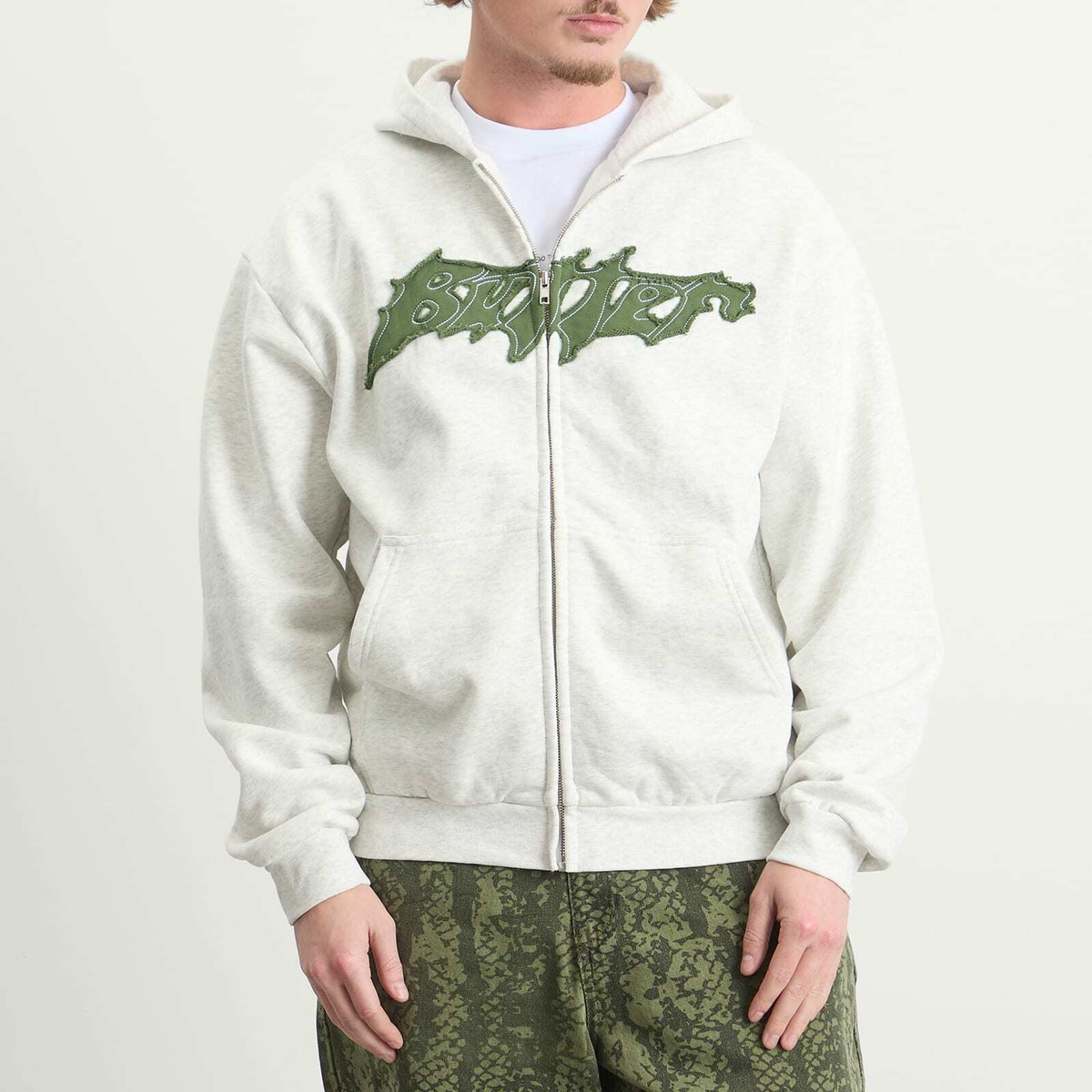 Butter Goods Men's Amplify Zip Hoodie in Ash