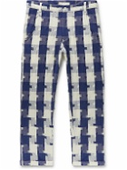 SMR Days - Carbo Straight-Leg Checked Cotton Trousers - Blue