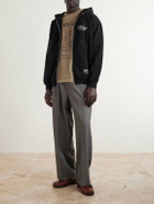 Neighborhood - Staple Logo-Print Cotton-Fleece Zip-Up Hoodie - Black