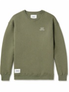 WTAPS - Logo-Embroidered Cotton-Jersey Sweatshirt - Green