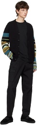 PS by Paul Smith Black Embroidered Cargo Pants