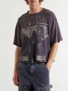 Enfants Riches Déprimés - Jeremy Distressed Printed Cotton-Jersey T-Shirt - Brown