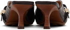 GANNI Brown Sue Mule Heels