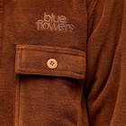 Blue Flowers Men's Spectral Fleece Overshirt in Brown