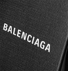 Balenciaga - Logo-Print Textured-Leather Messenger Bag - Black