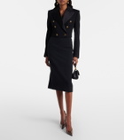 Dolce&Gabbana Cropped wool and silk-blend jacket