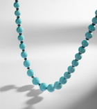 Ileana Makri Beaded necklace with turquoise and diamonds