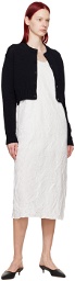 AURALEE White Winkled Midi Dress