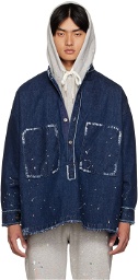 Tanaka Blue Paint Splatter Shirt