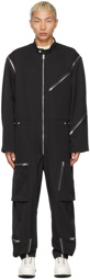 Jil Sander Black Fine Dry Wool Jumpsuit