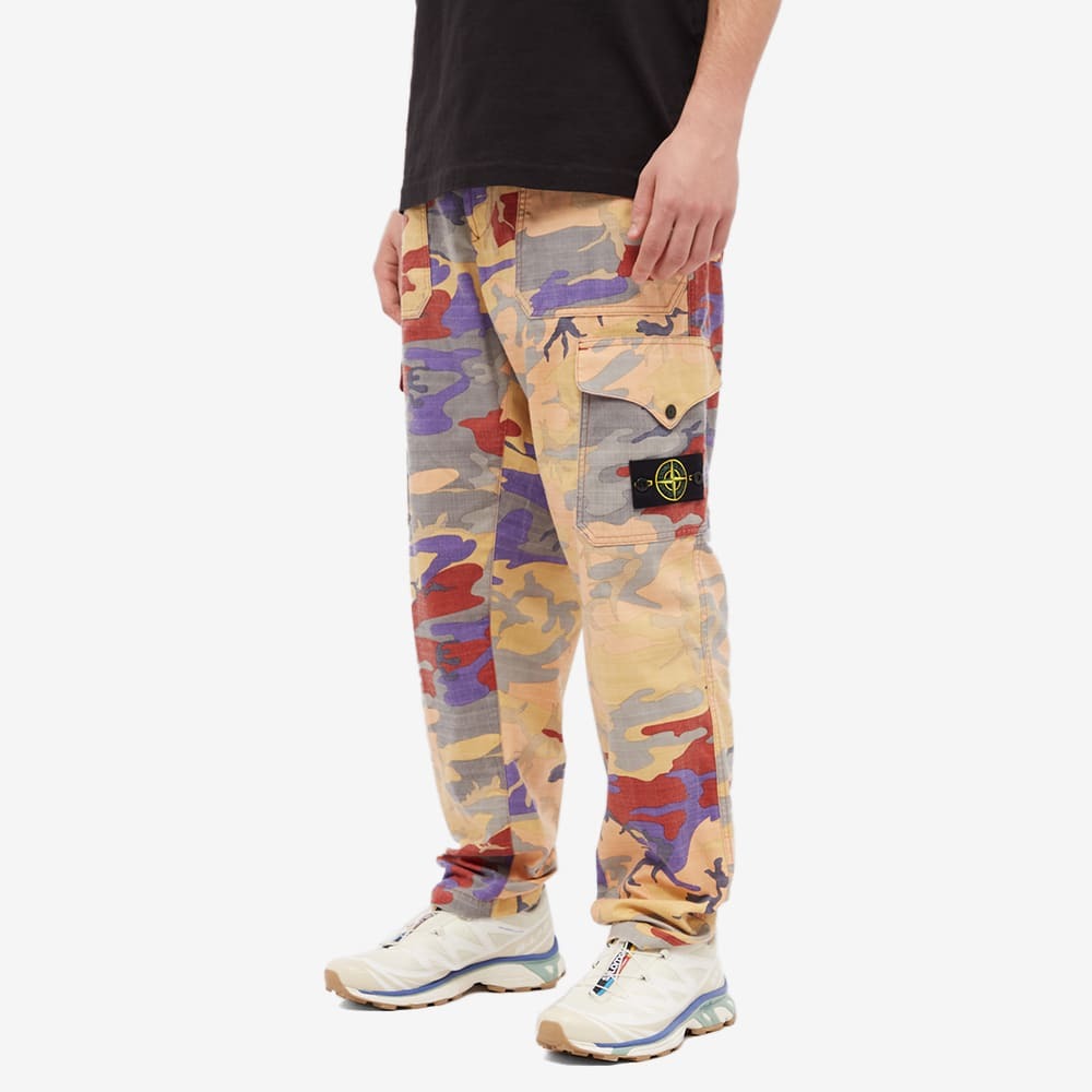 Stone Island Men's Heritage Camo Cargo Pant in Orange Stone Island