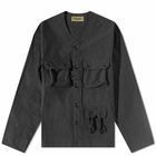 Uniform Bridge Men's Multi Pocket Cardigan in Black