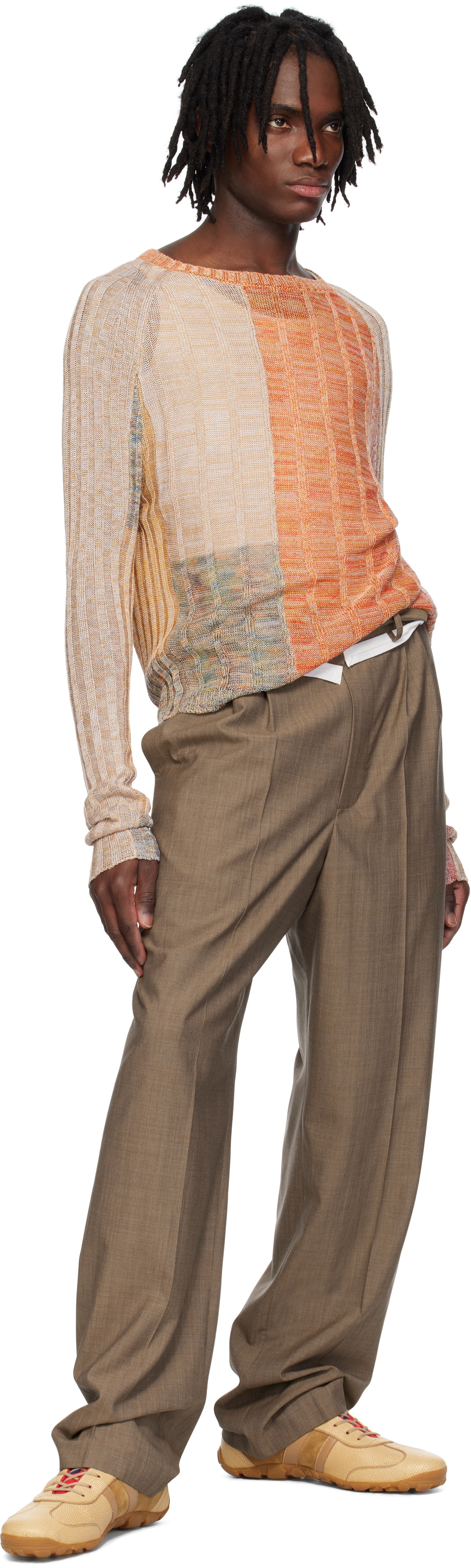 Eckhaus Latta Orange & Beige Symphony Sweater